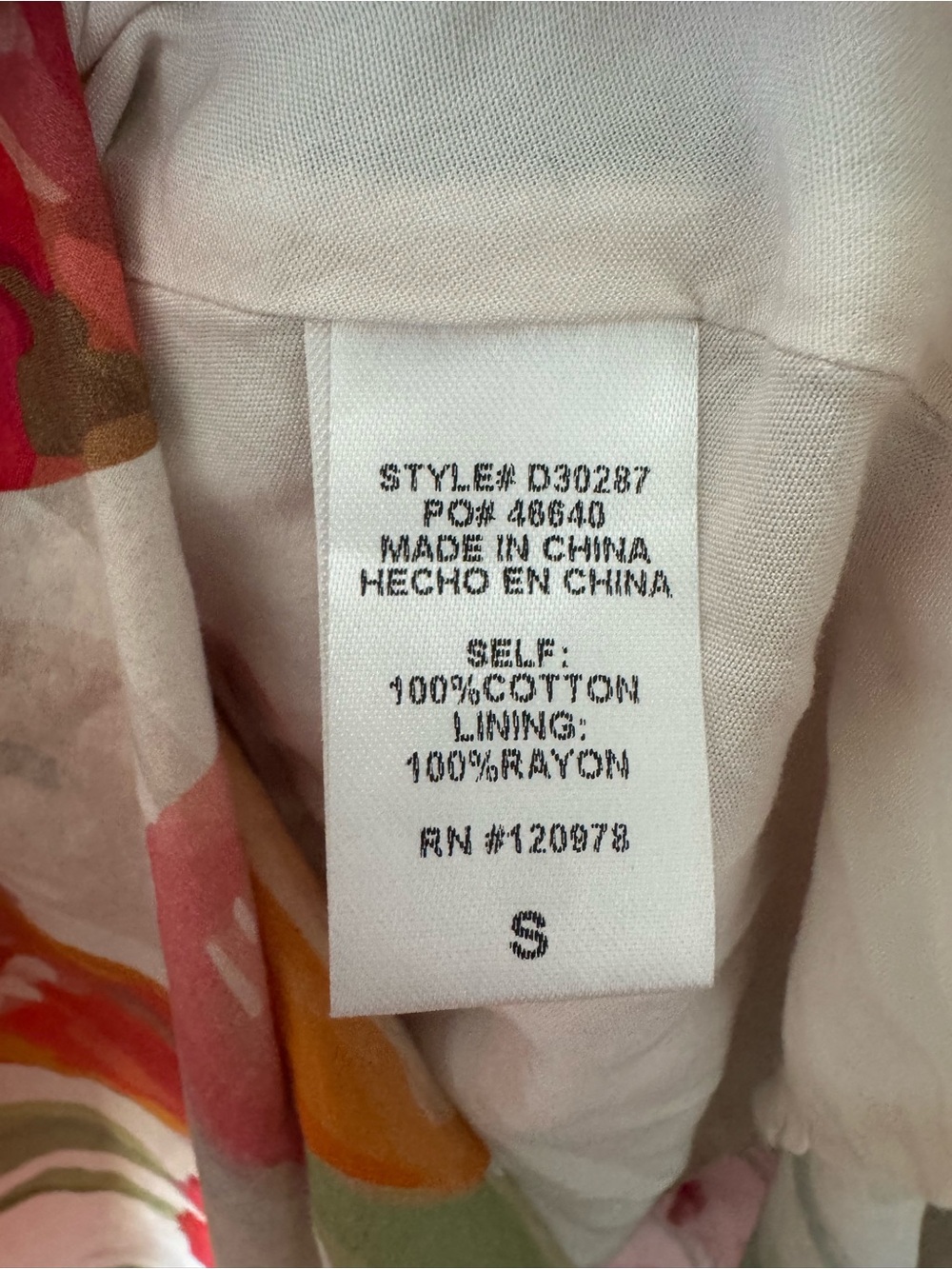 ENTRO 100% COTTON AMONG THE TULIPS IVORY & RED MULTI FLORAL COTTON MIDI DRESS S - Picture 8 of 9